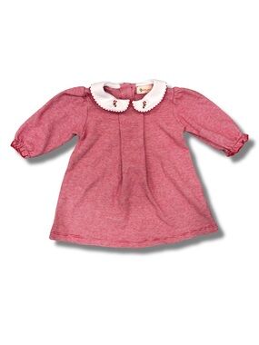 Baby Luigi 9 Months Girls Candy Cane Striped Collared Dress Cotton Christmas